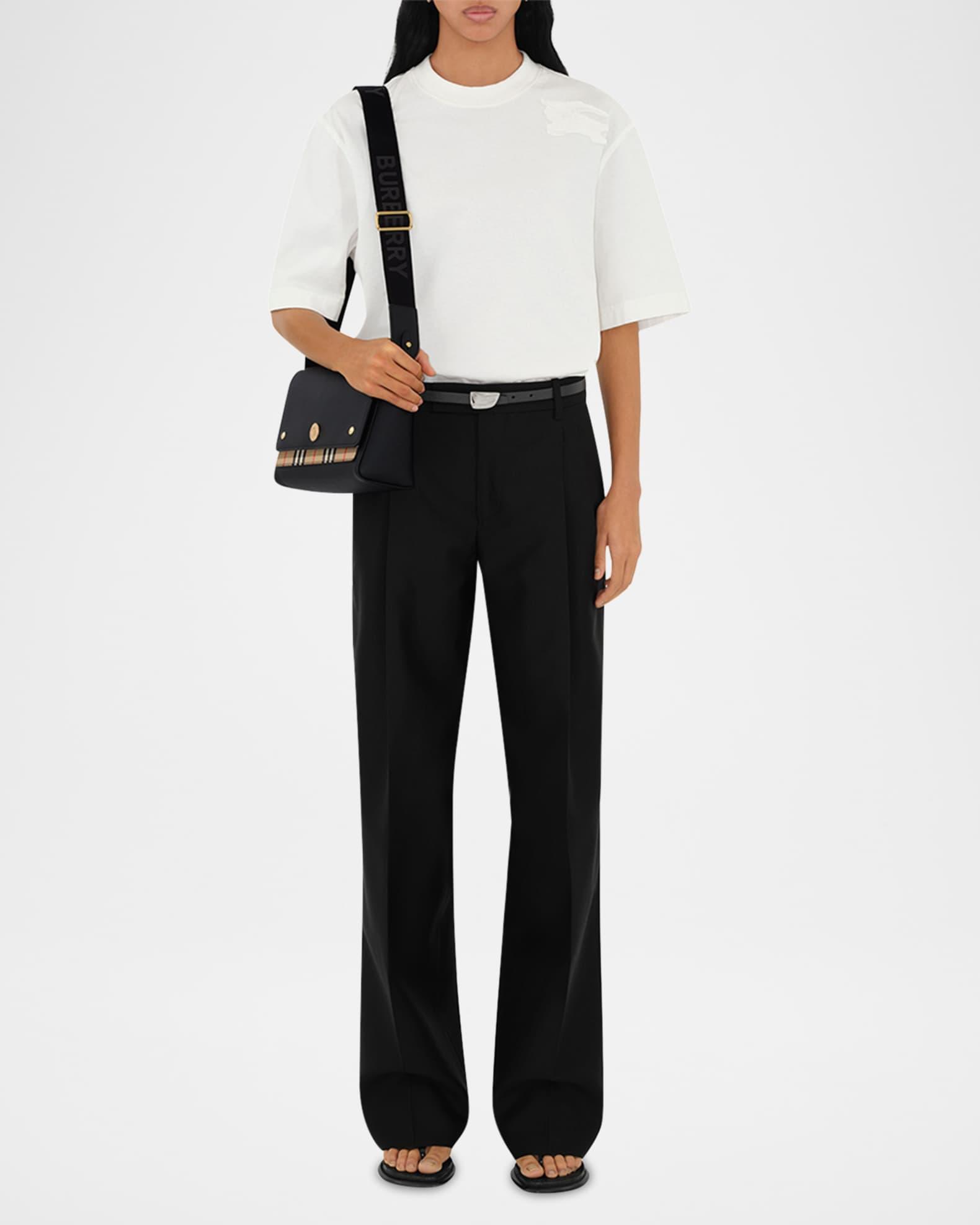 Womens Medium Note Leather & Vintage Check Crossbody Bag Product Image