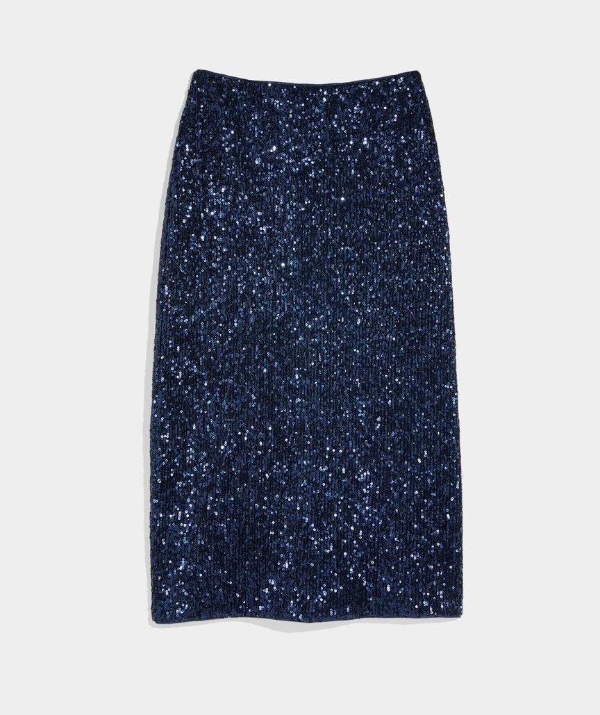 Knit Sequin Skirt Product Image