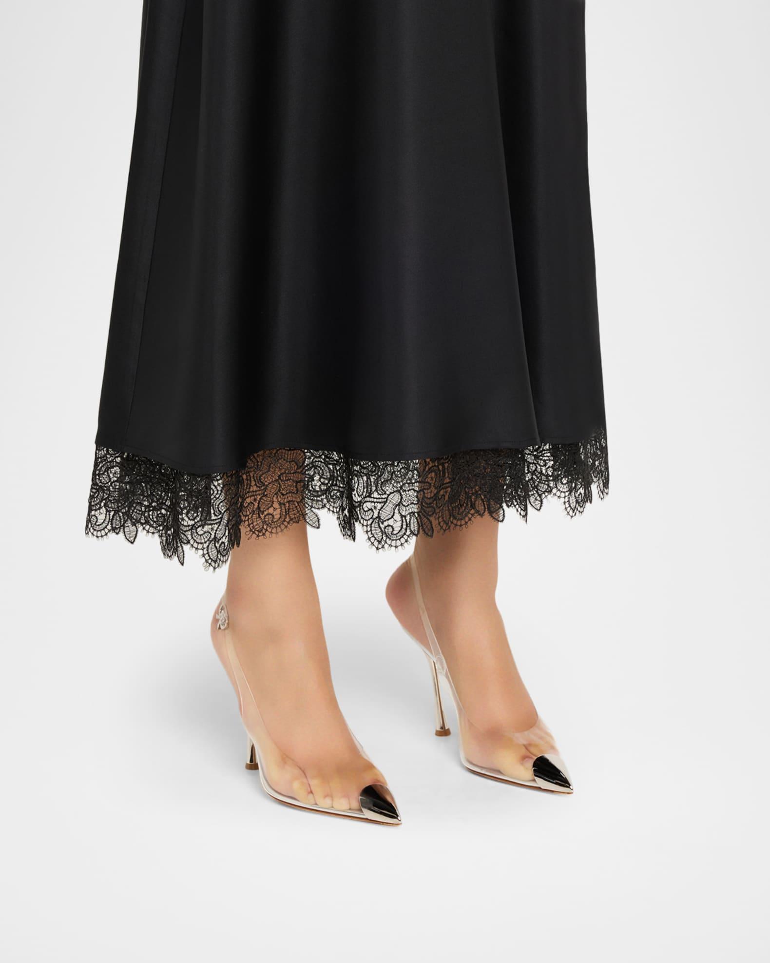 Plexi Metal Cap-Toe Slingback Pumps Product Image