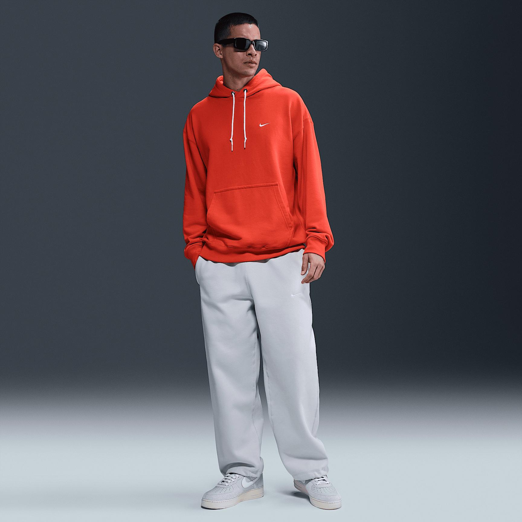 Nike Mens Solo Swoosh French Terry Pullover Hoodie | DX0813-633 Product Image