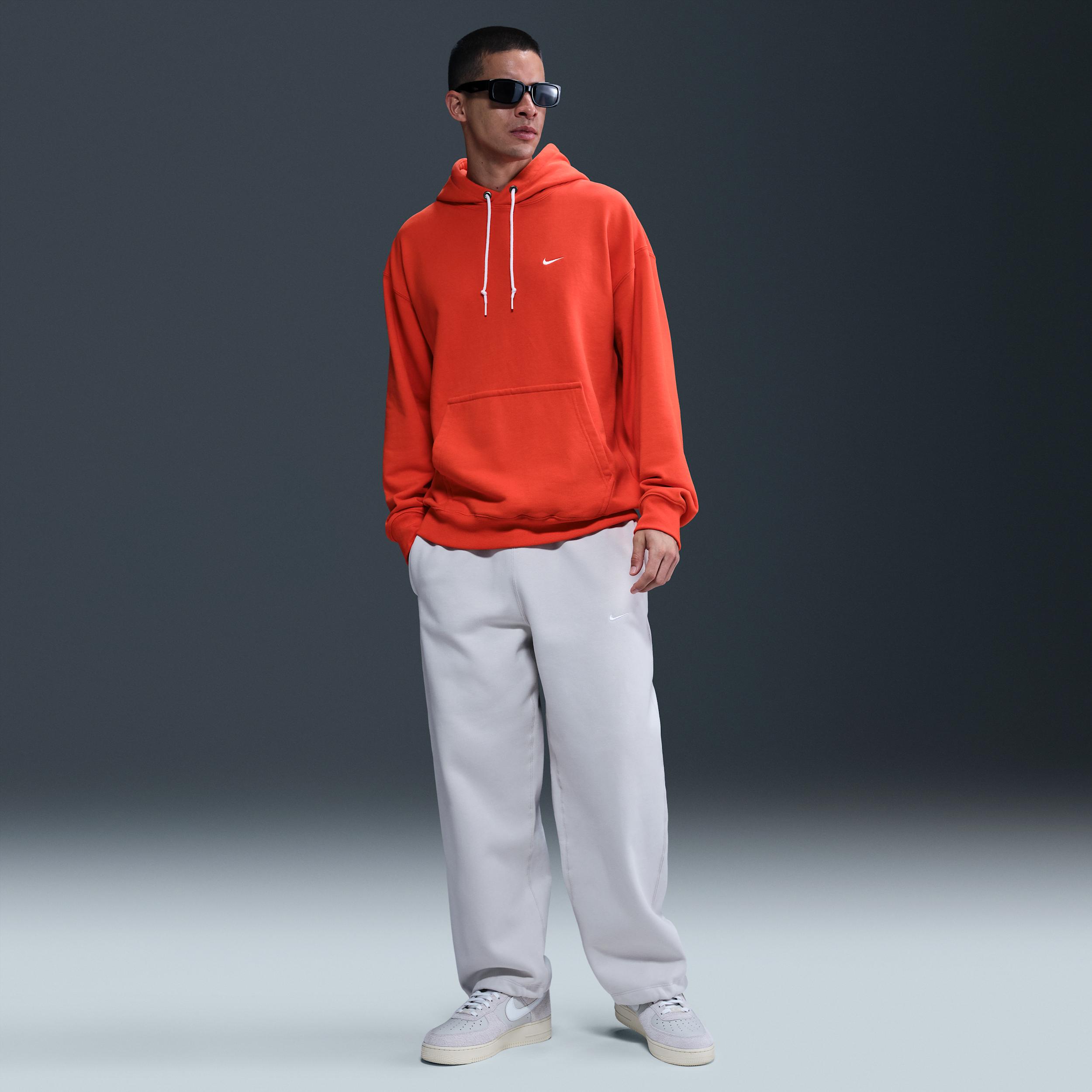 Nike Mens Solo Swoosh French Terry Pullover Hoodie | DX0813-633 Product Image