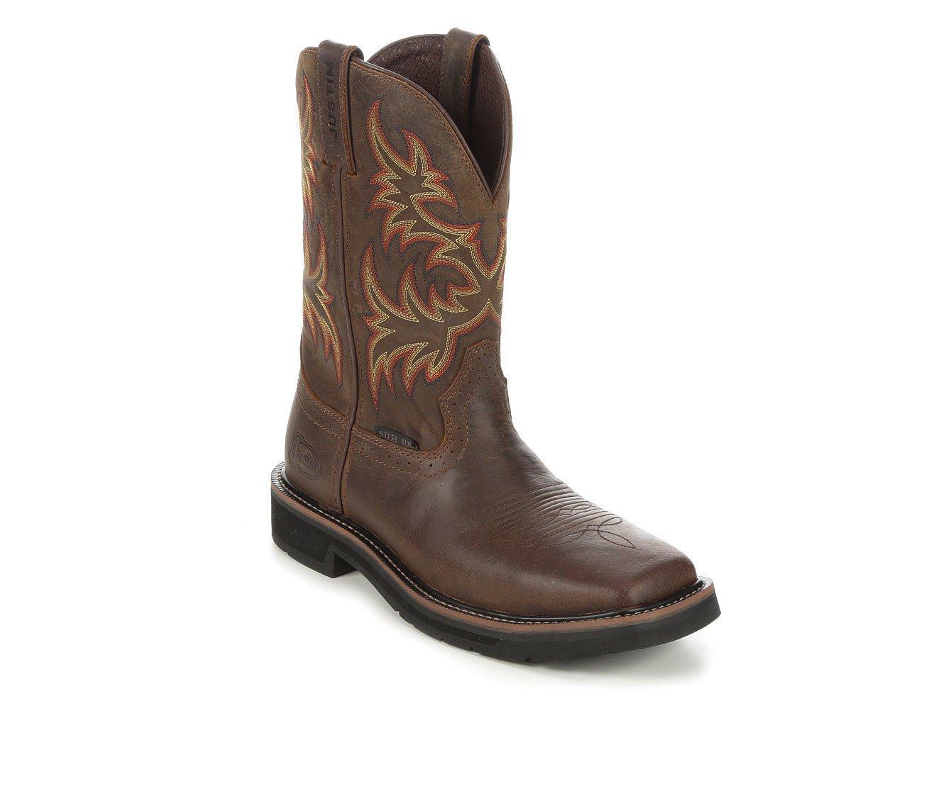 Men's Justin Boots SE4682 Stampede Steel Toe Cowboy Boots Product Image