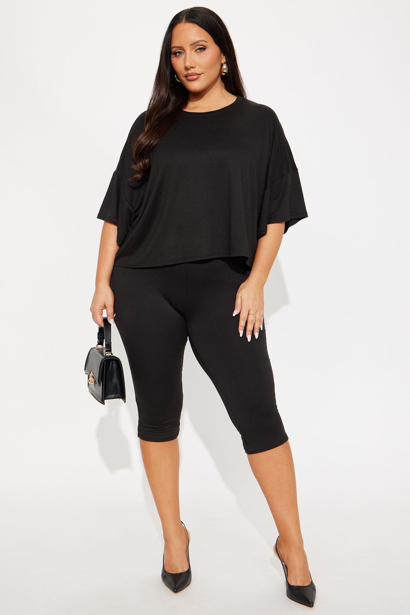 Morning Classes Capri Set - Black Female Product Image