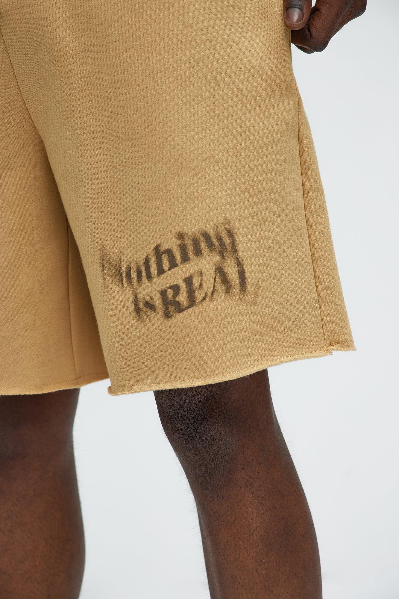 Nothing Is Real Sweatshorts - Brown Product Image