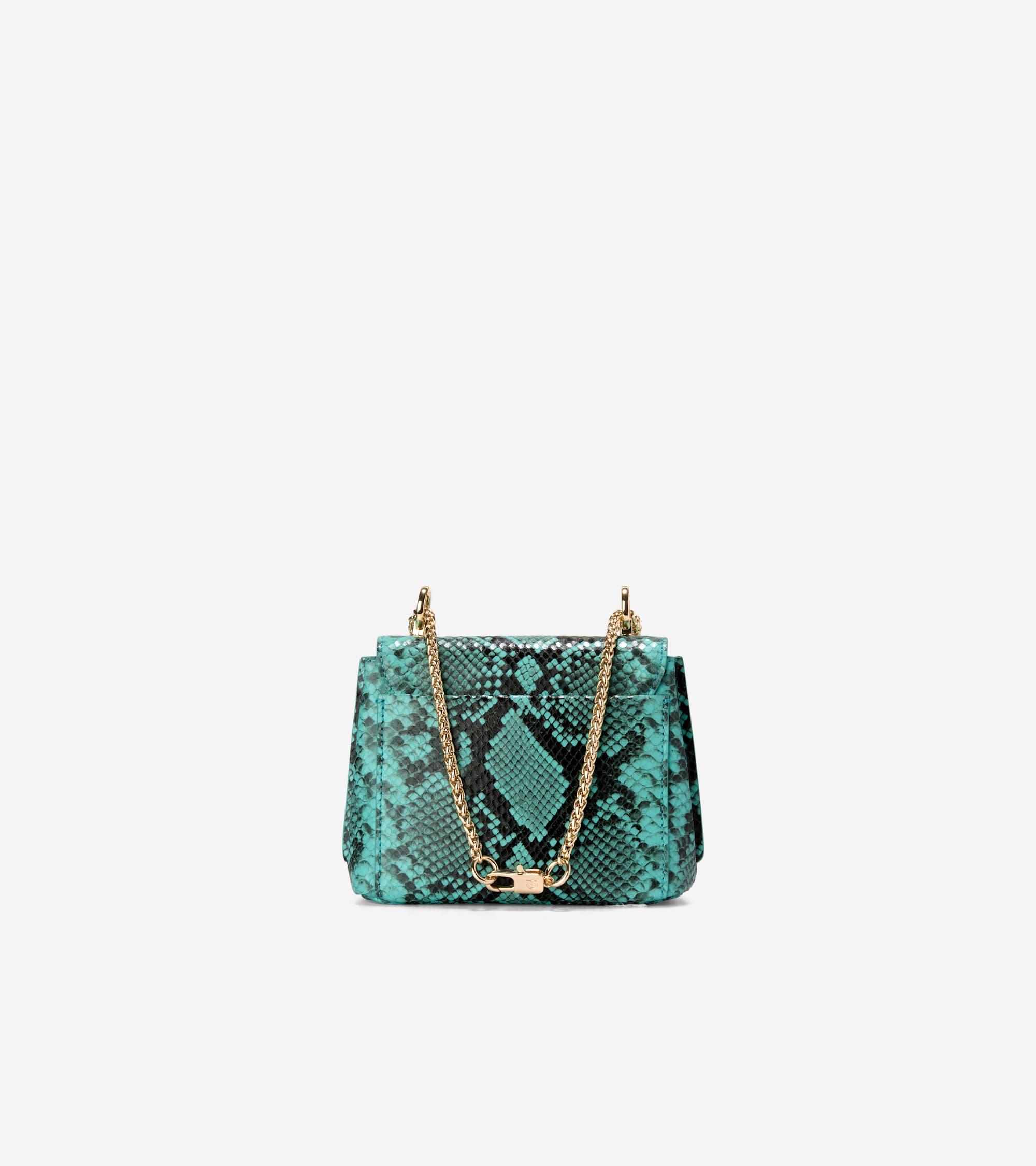 Women's Mini Convertible Chain Bag in Turquoise or Aqua | Cole Haan Product Image