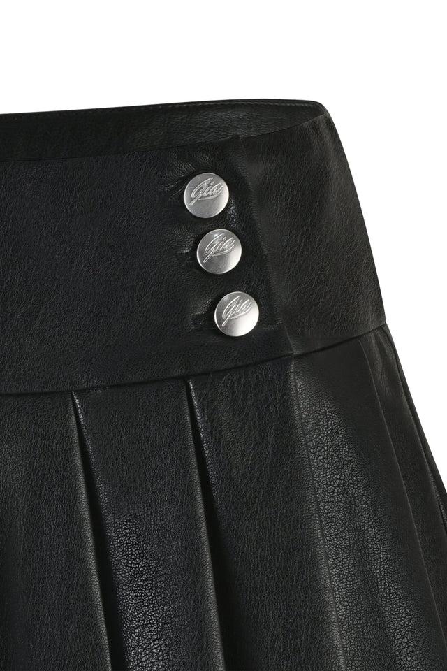 REMINI PU SKORT - BLACK Product Image