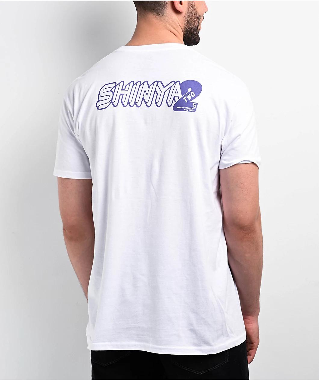 Shinya KEI Mag Inverse White T-Shirt Product Image