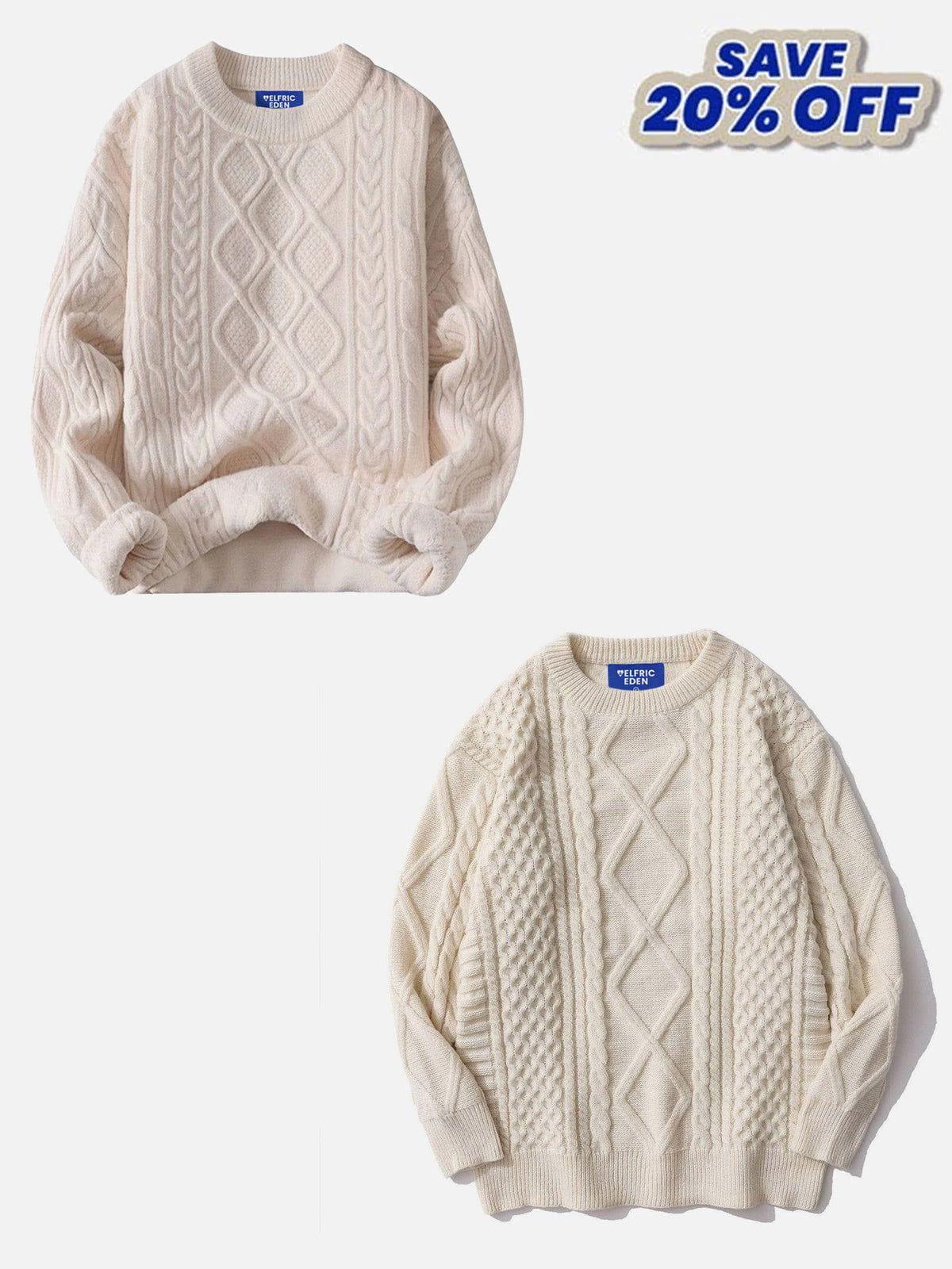 Aelfric Eden Solid Color Crew Neck Sweater US only Product Image