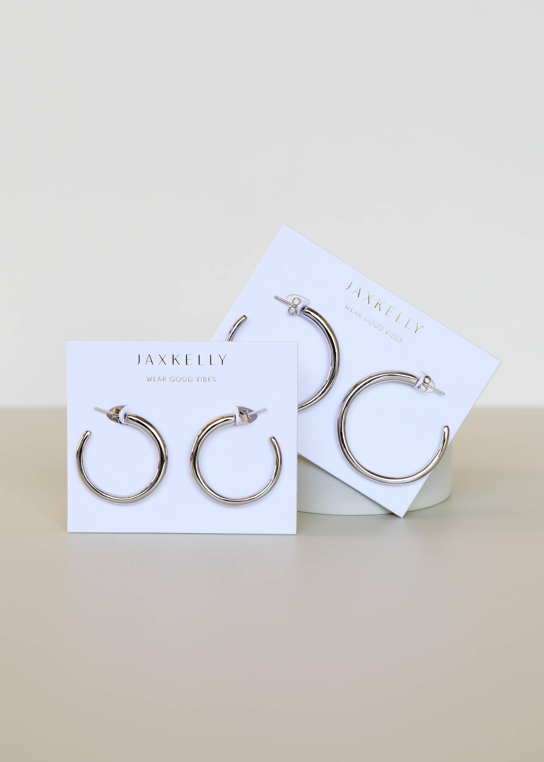 Everyday Silver Large Hoop Earrings Product Image