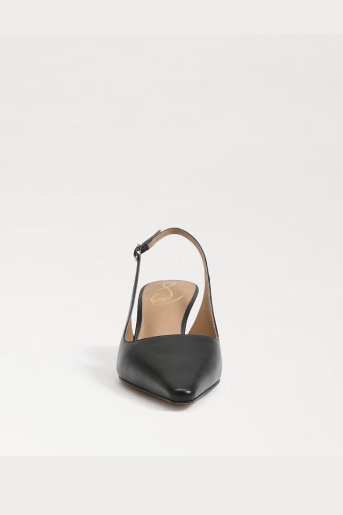Bianka Slingback Pump - Black Leather Product Image