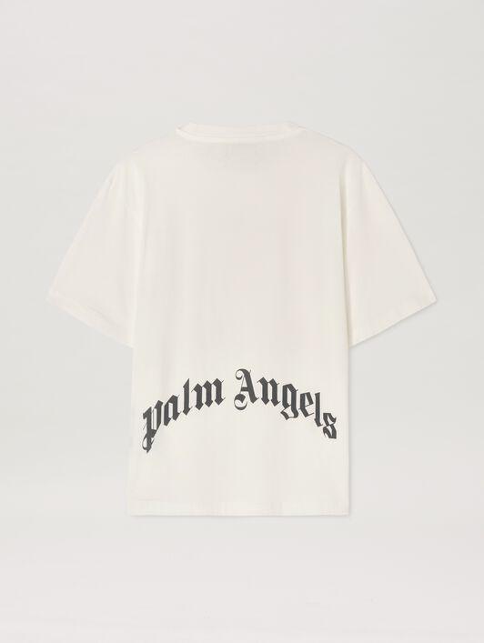 BACK CURVED LOGO SLIM TEE OFF WHITE - BL Product Image