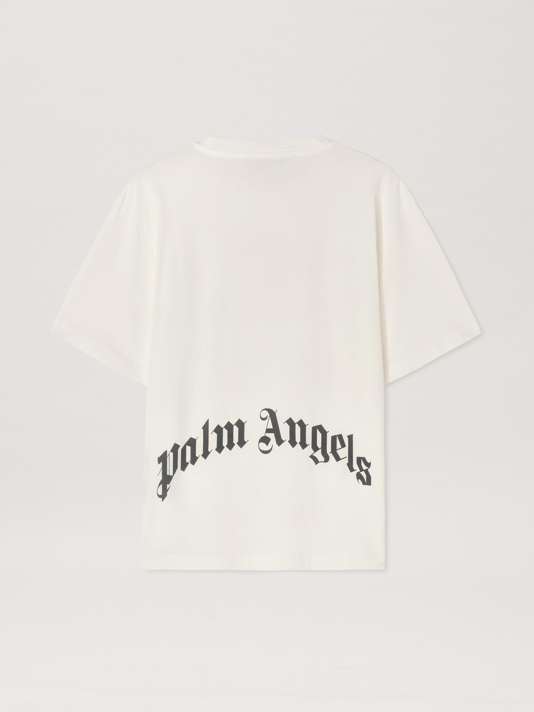BACK CURVED LOGO SLIM TEE OFF WHITE - BL Product Image