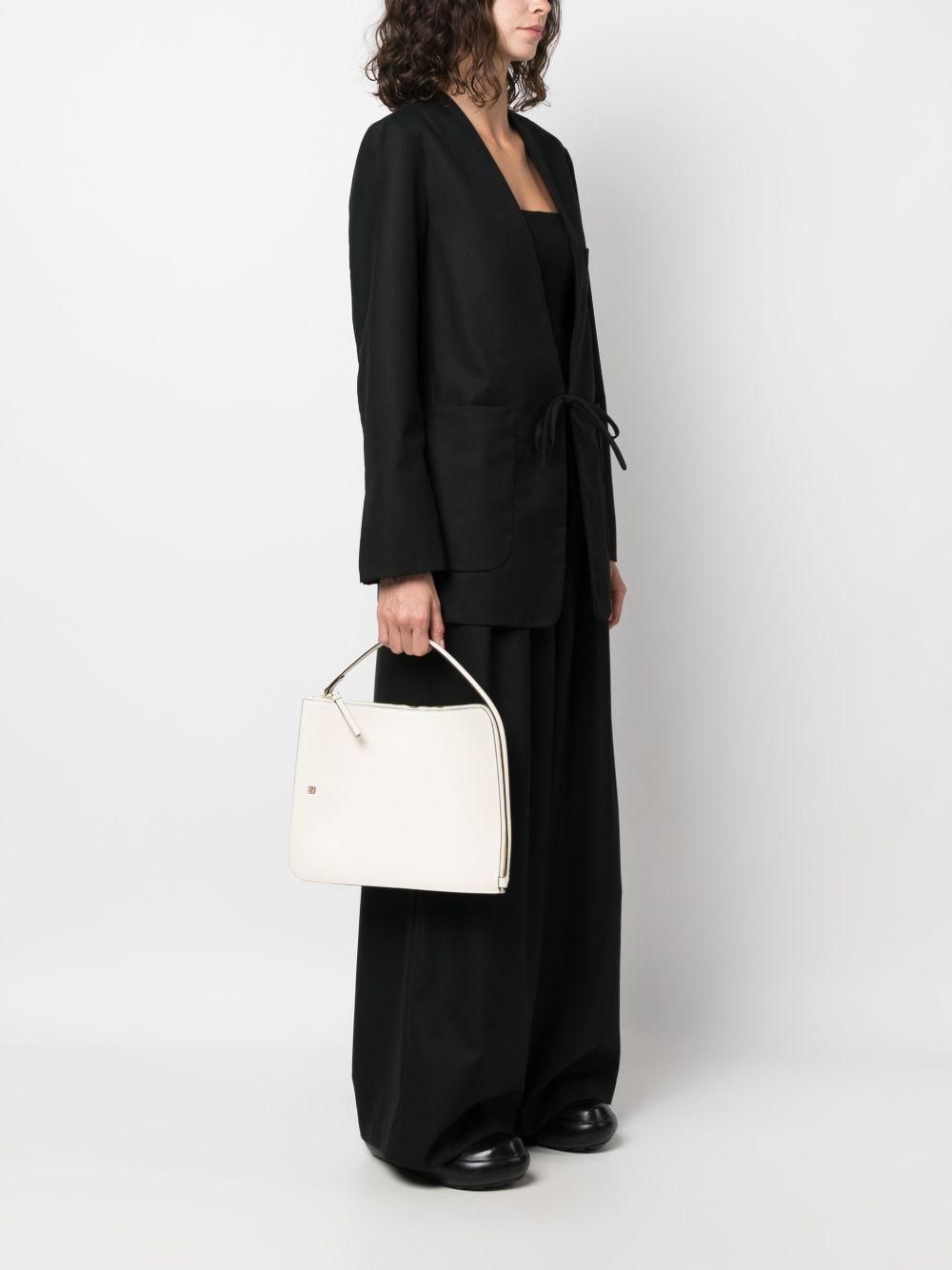 logo-plaque slim shoulder bag Product Image