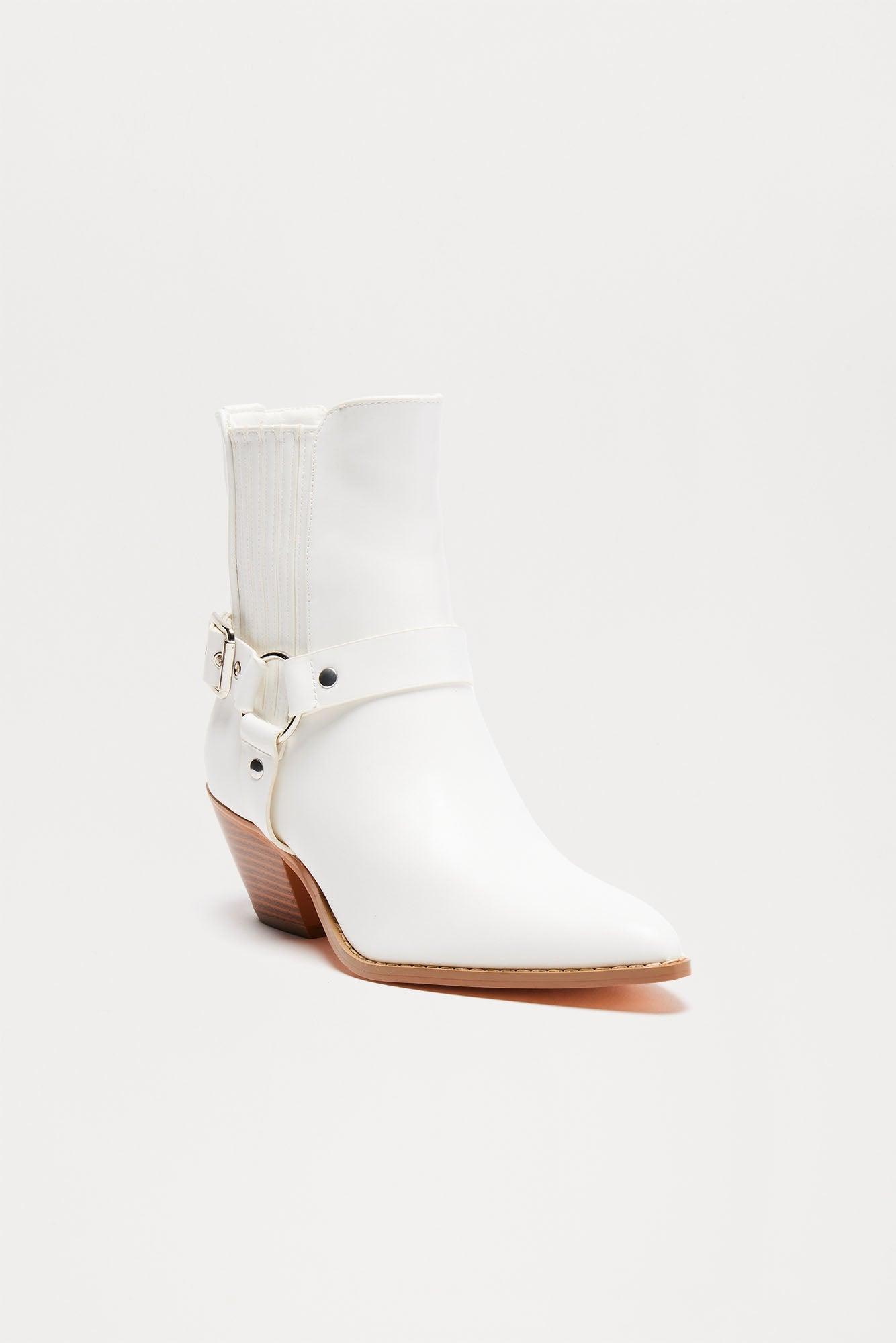 Reyes Hardware Booties - White Product Image