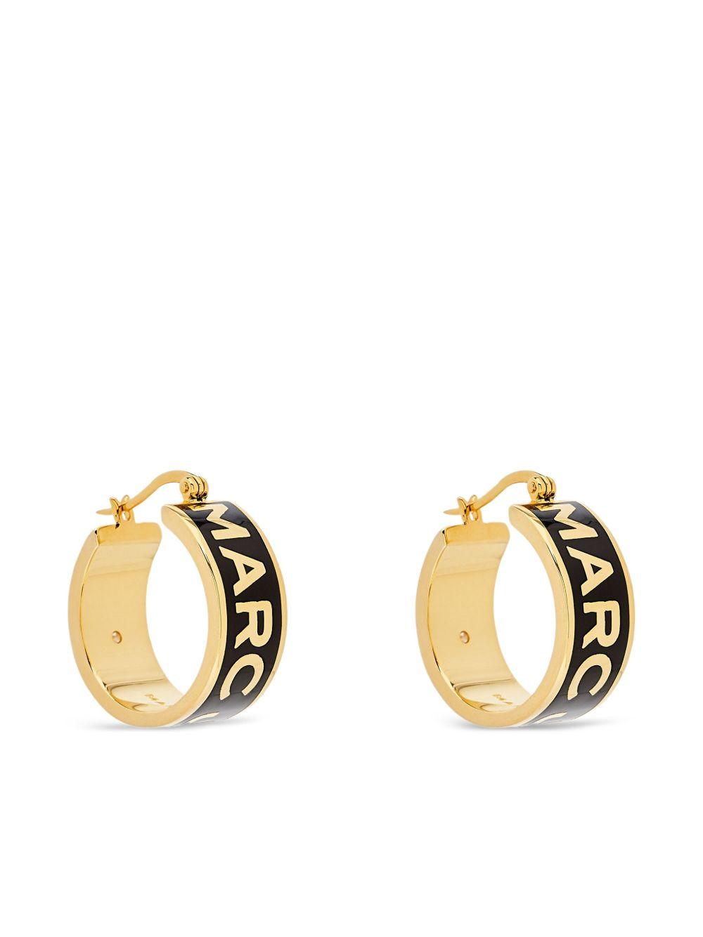 The Button Enamel Logo Hoop earrings Product Image