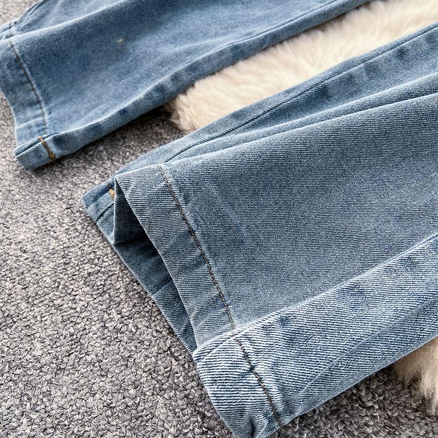 Sleeveless Buttoned Denim Wide Leg Jumpsuit Product Image