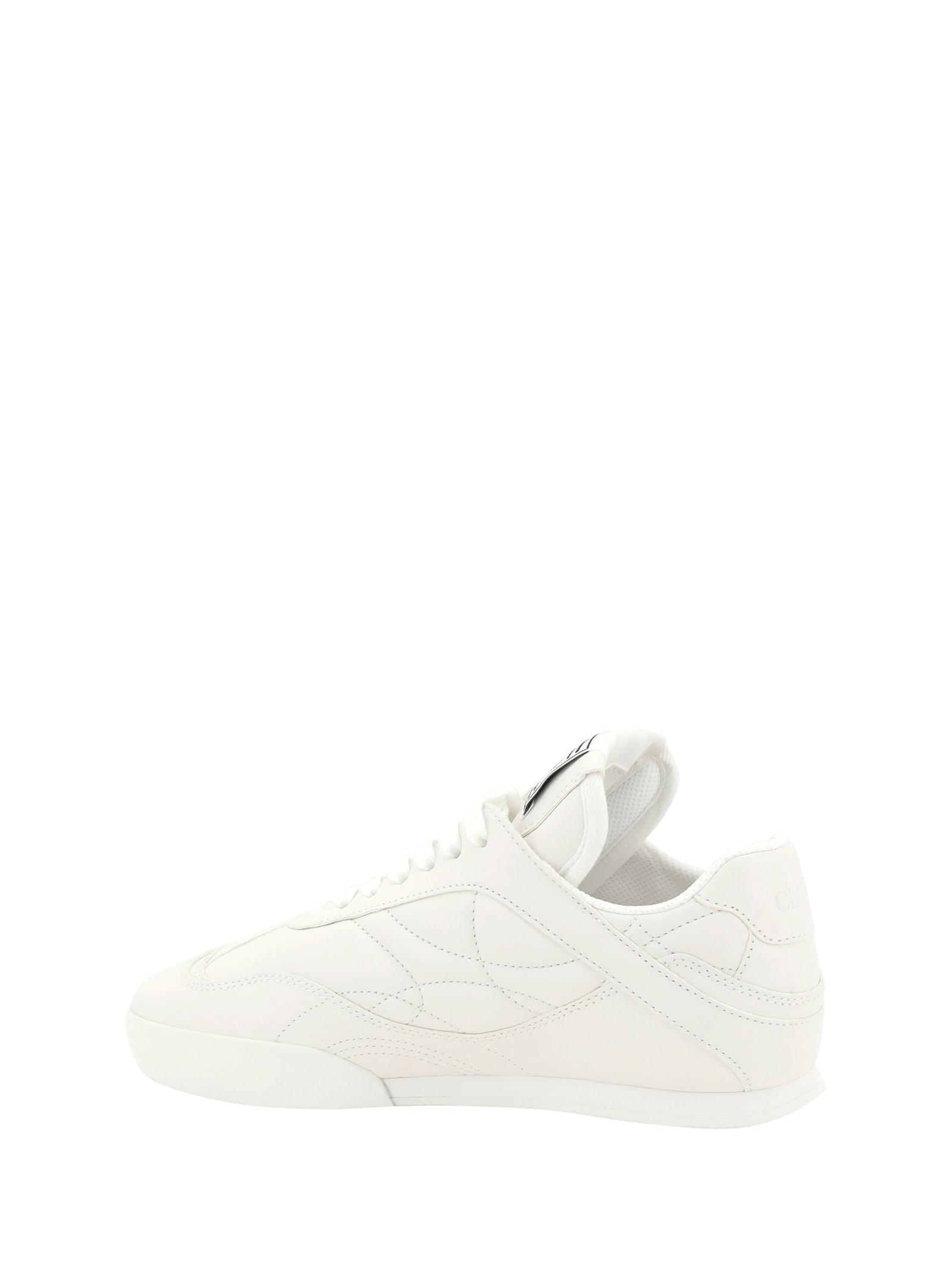 CHLOÉ Womens Chloe Kick Brand-patch Leather Low-top Trainers In White Product Image