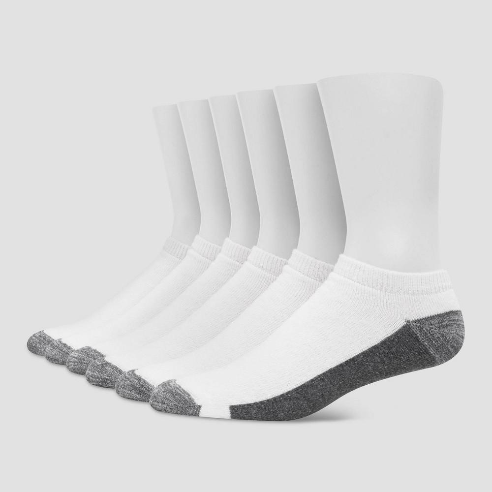 Hanes Premium Men's X-Temp Ultra Cushion Low Cut Socks 6pk - White 6-12: Breathable, Cushioned, Reinforced Product Image