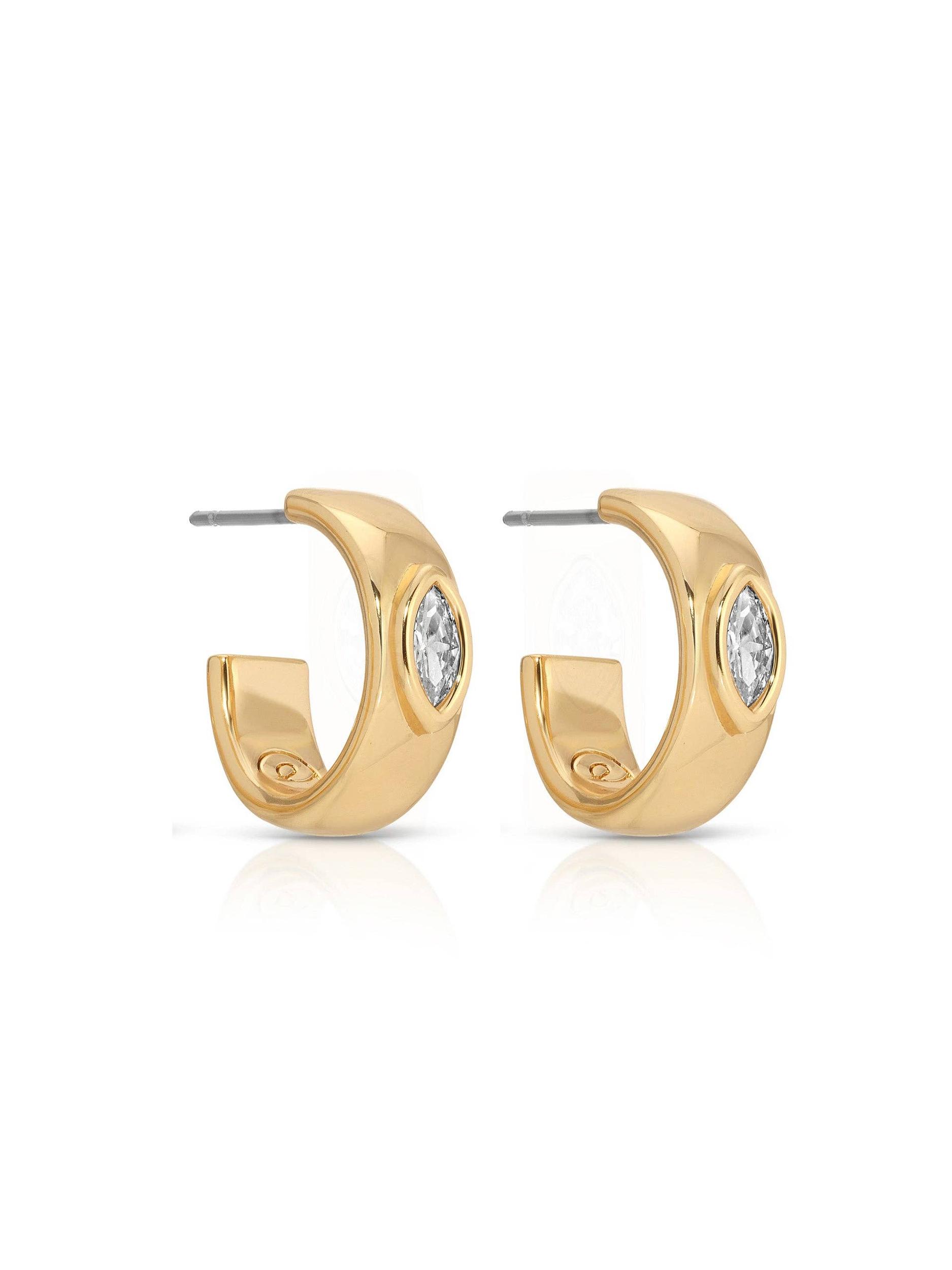 Small Marquise Crystal Hoops Product Image