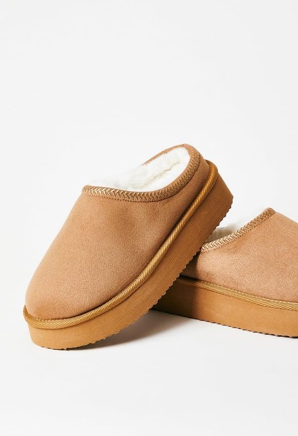 JustFab Margaux Platform Loafer Pump Womens Black/ White Size 8.5 Product Image