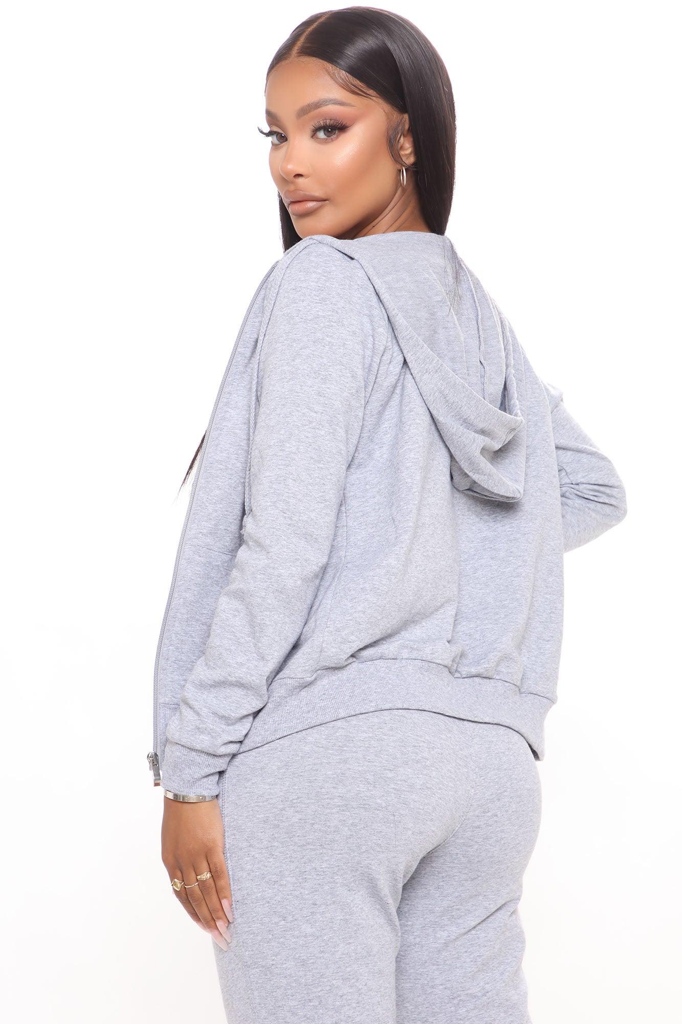 Latest And Greatest French Terry Zip Hoodie - Heather Grey Product Image