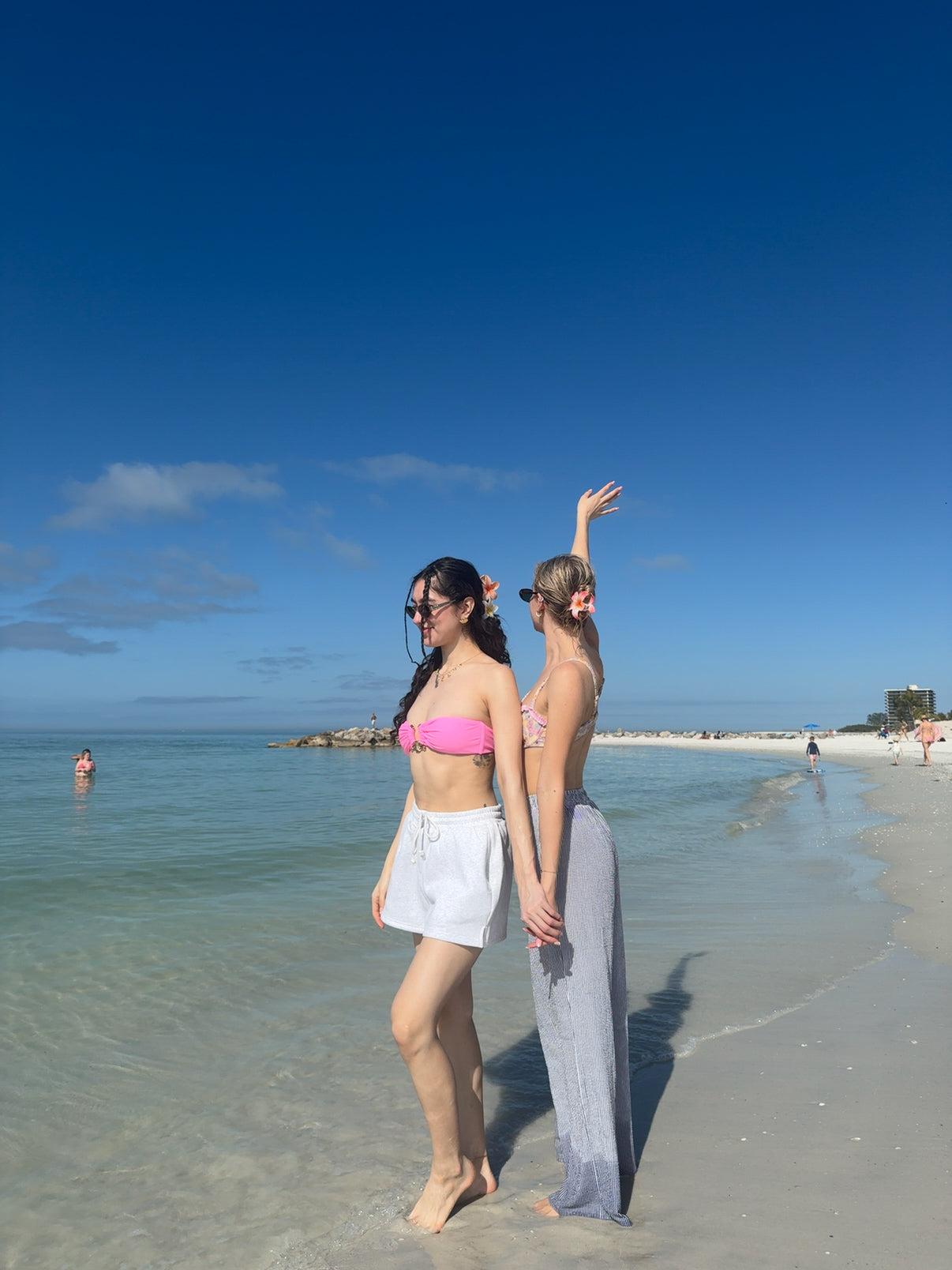 Pearl Grey Basic Blank Shorts Product Image