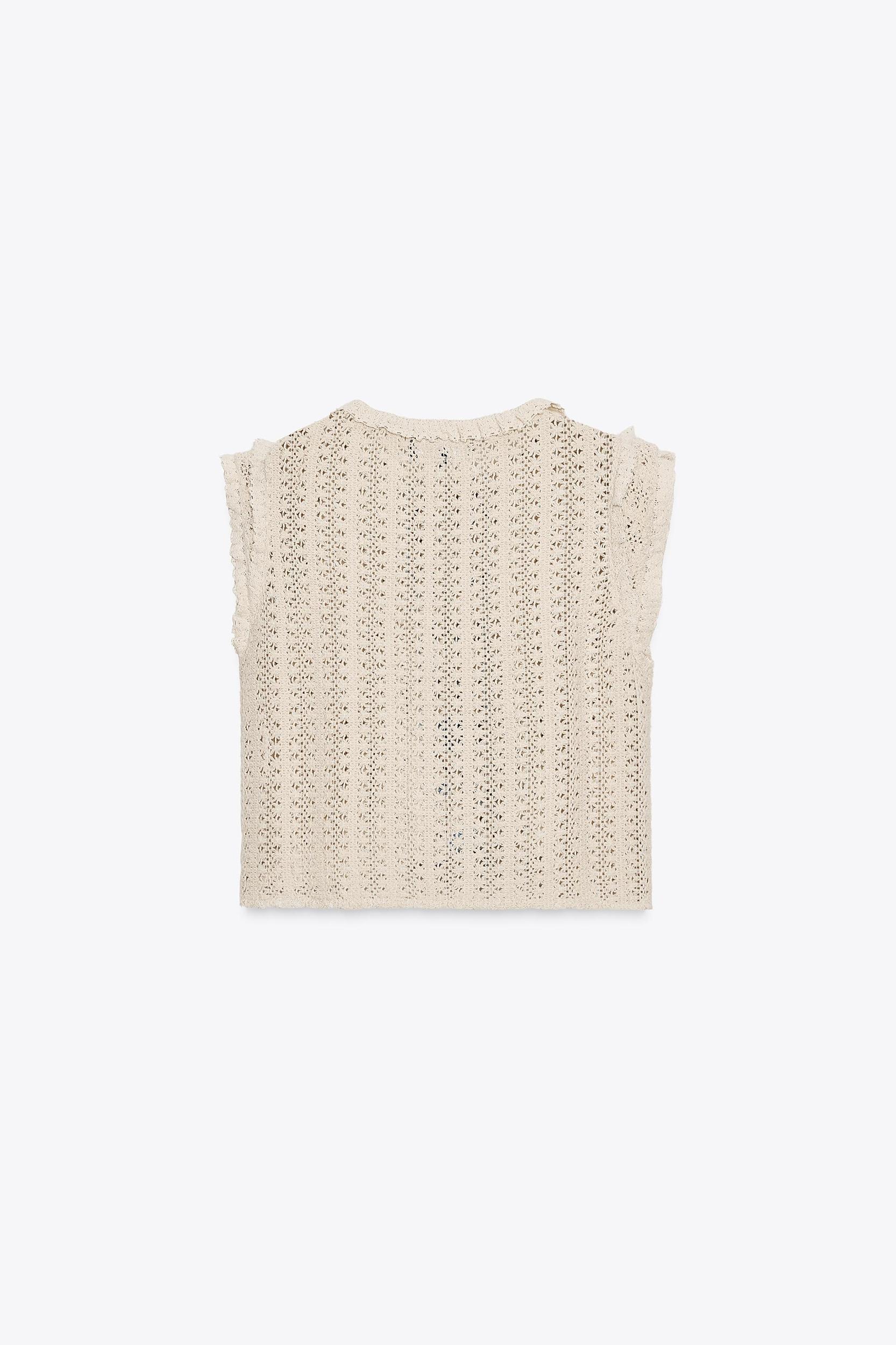 EMBROIDERED CROCHET SHORTS Product Image