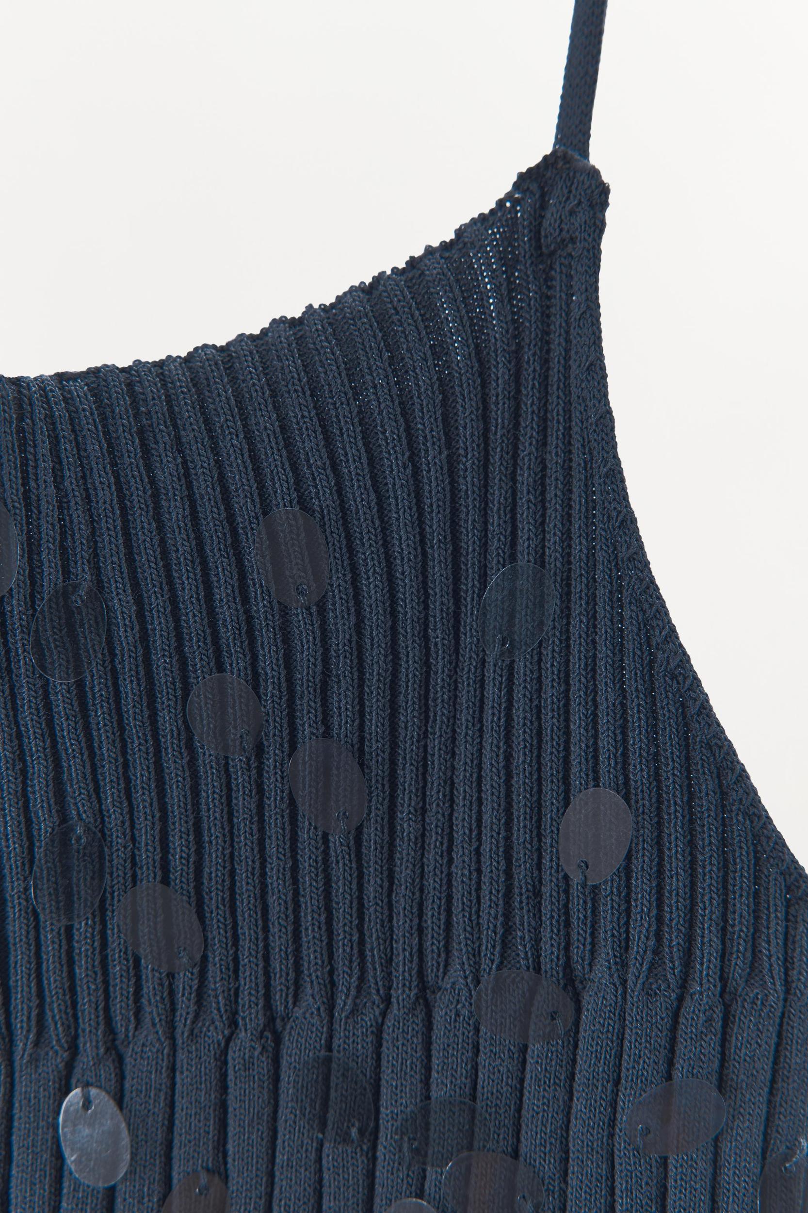 SEQUIN RIB KNIT DRESS Product Image