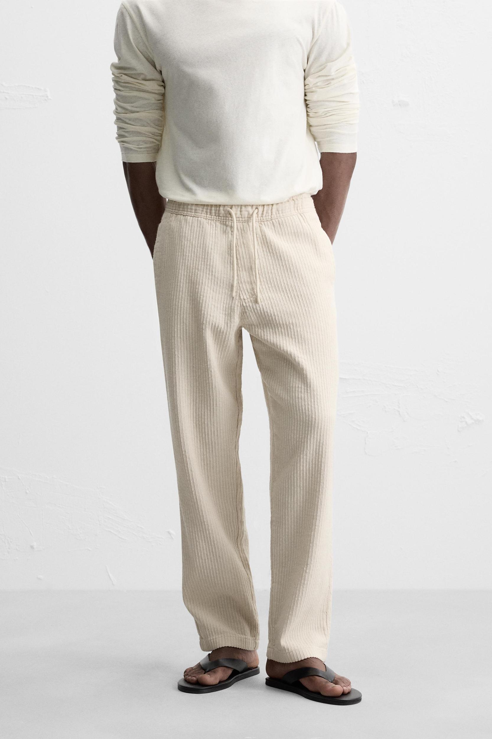 STRIPED JACQUARD PANTS Product Image