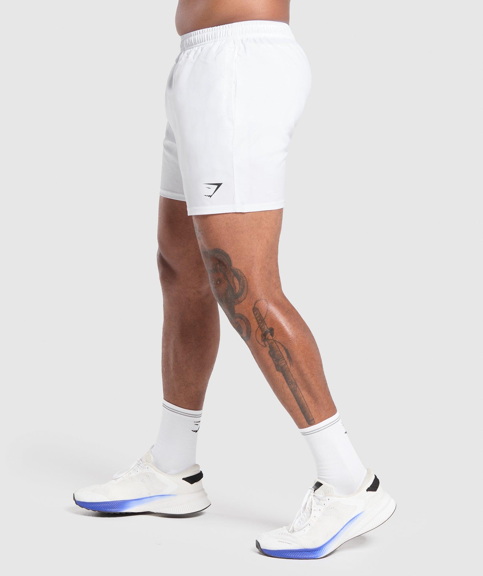 Gymshark Arrival 5" Shorts - White Male Product Image