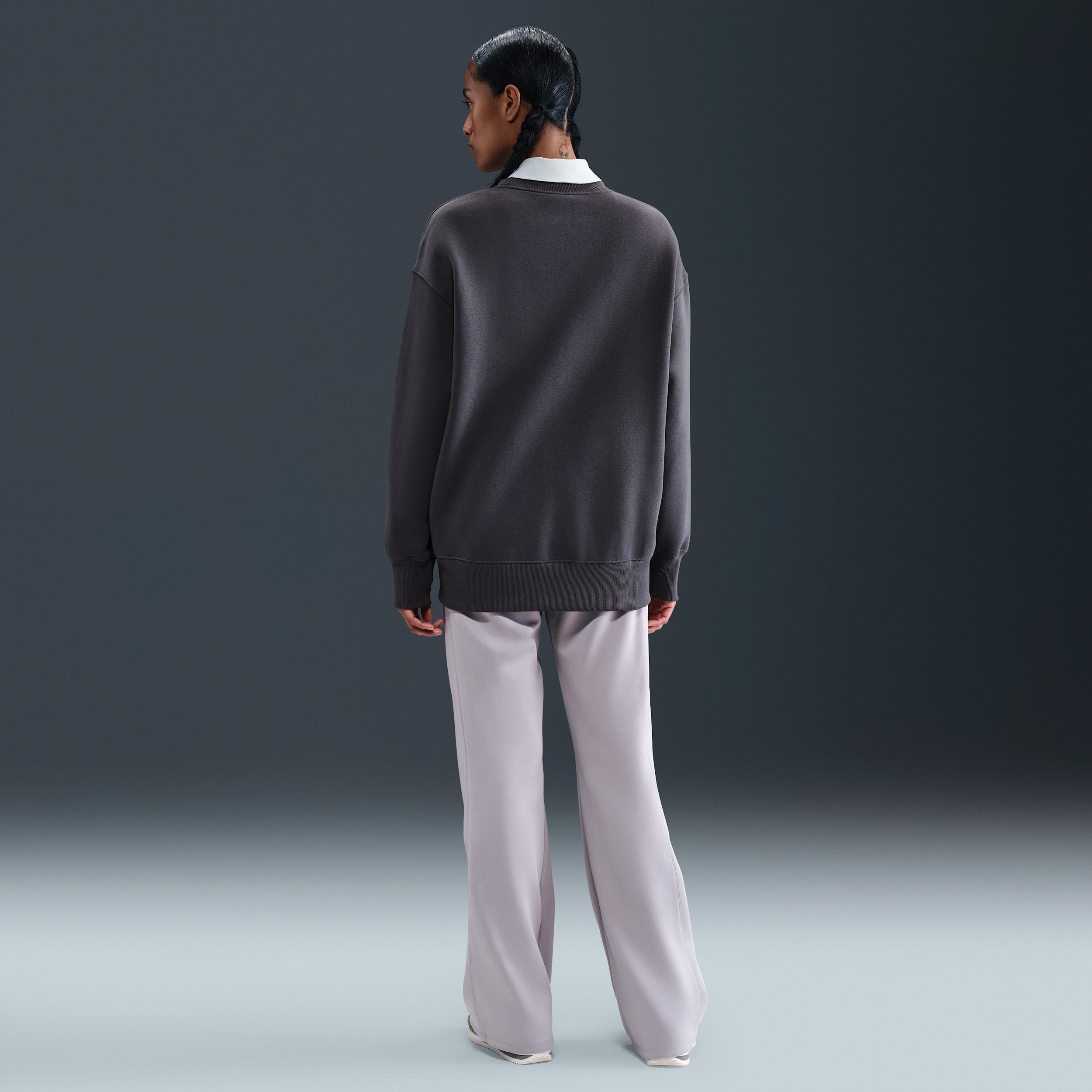 Womens Nike Sportswear Phoenix Fleece Oversized Crew-Neck Sweatshirt | FZ4270-036 Product Image