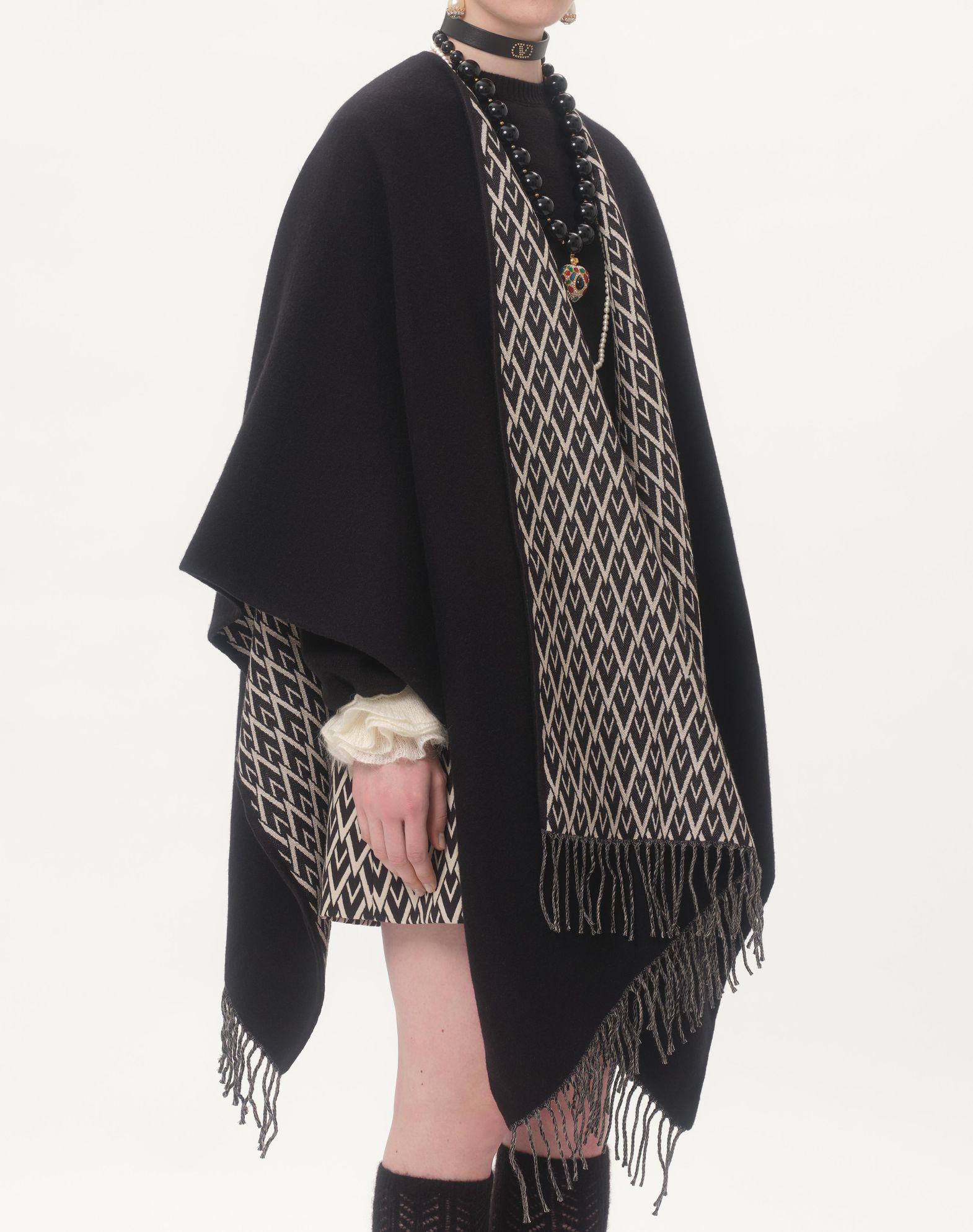 Toute La V Poncho In Wool, Silk And Cashmere Product Image