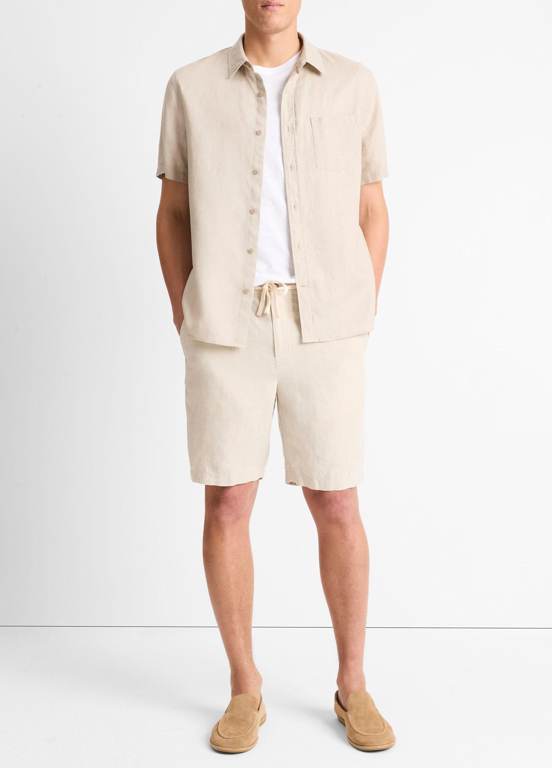 Linen Short-Sleeve Shirt Product Image