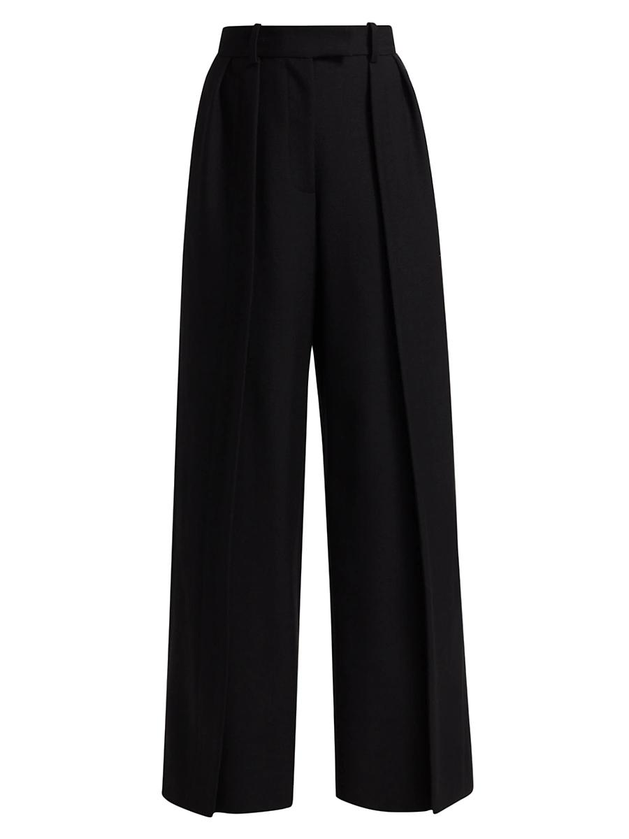 Womens May Wool High-Rise Wide-Leg Pants Product Image