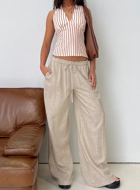 Seascape Oversize Tie Pants Natural Product Image