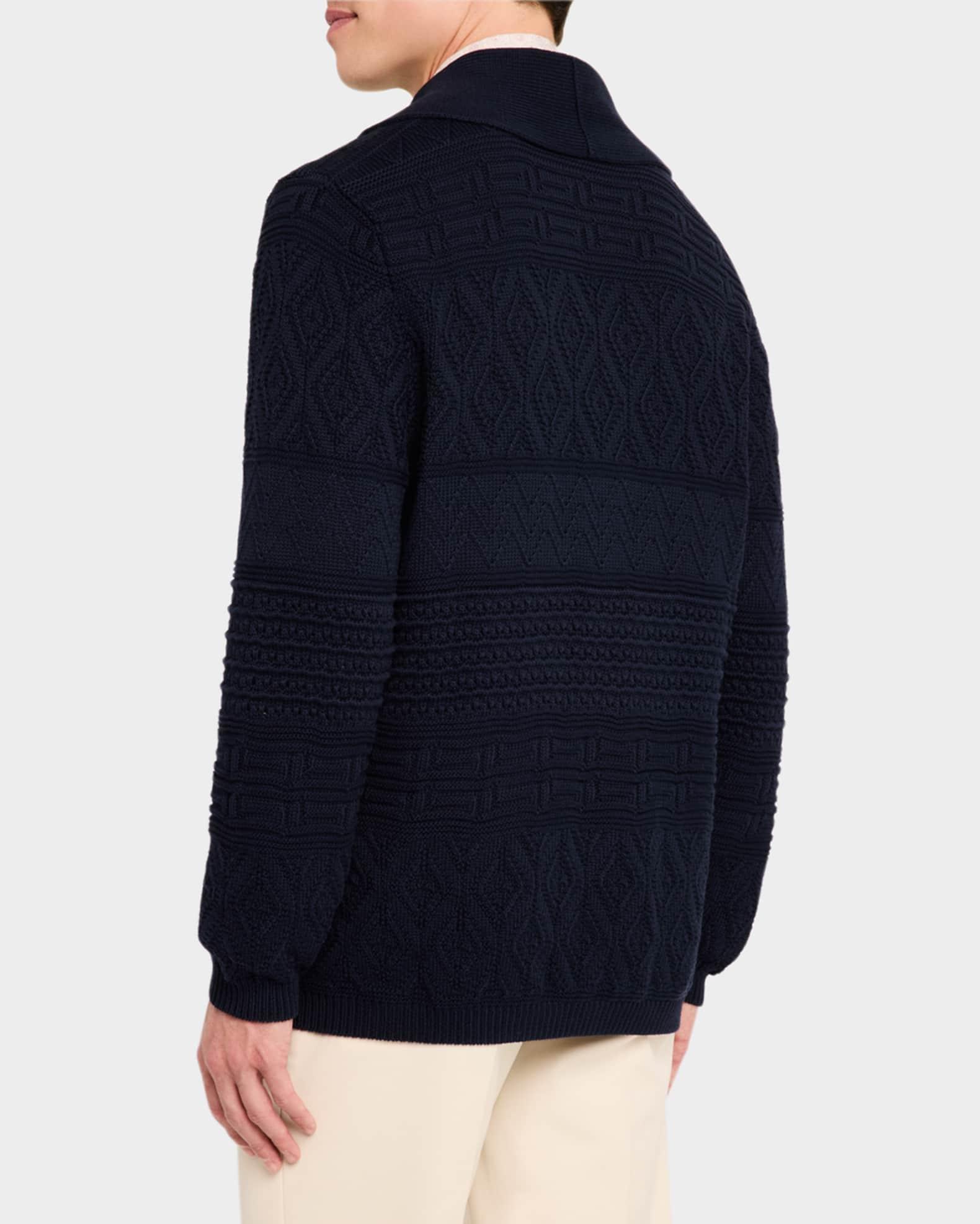 Men's Shawl Cable Knit Cardigan Product Image