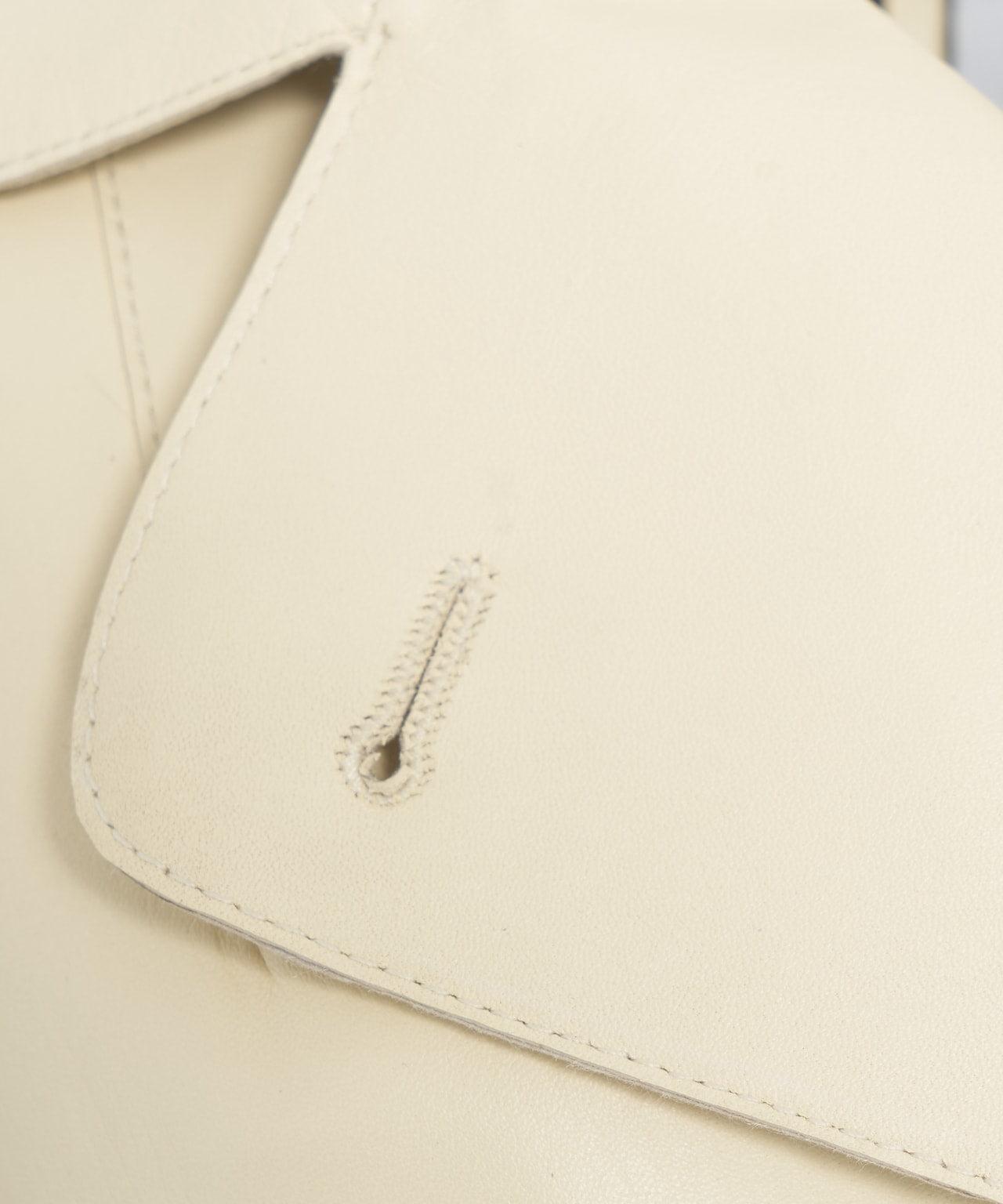 Double-breasted leather blazer Product Image