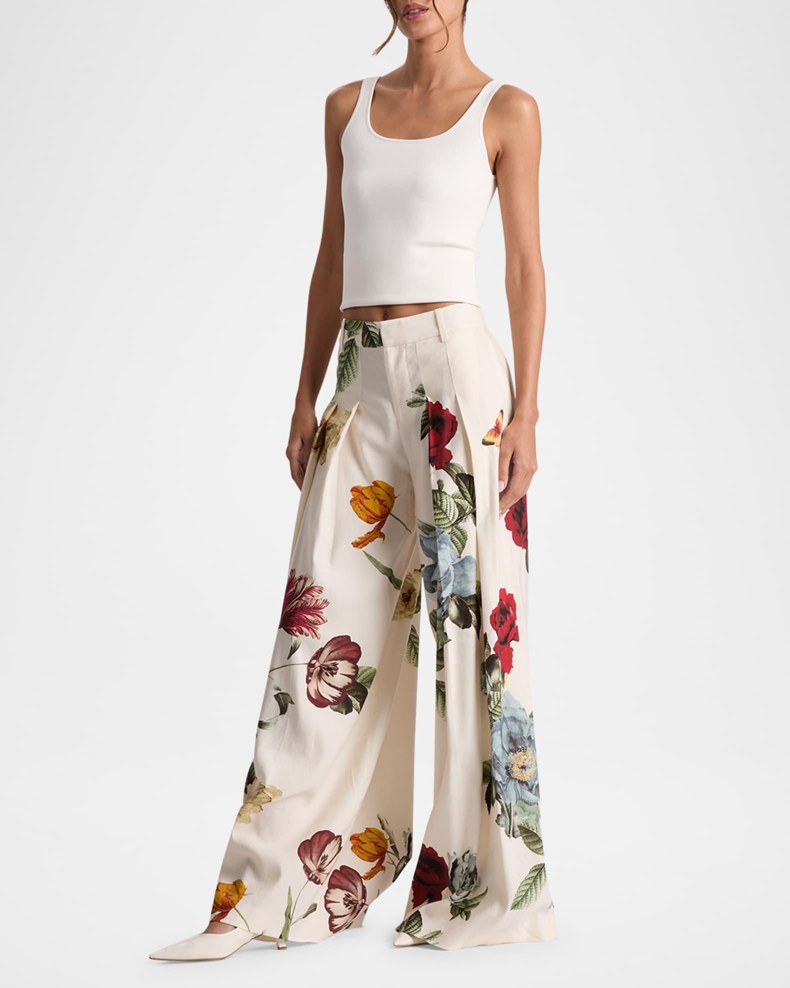 Blaire Provence Floral Pleated Pants Product Image