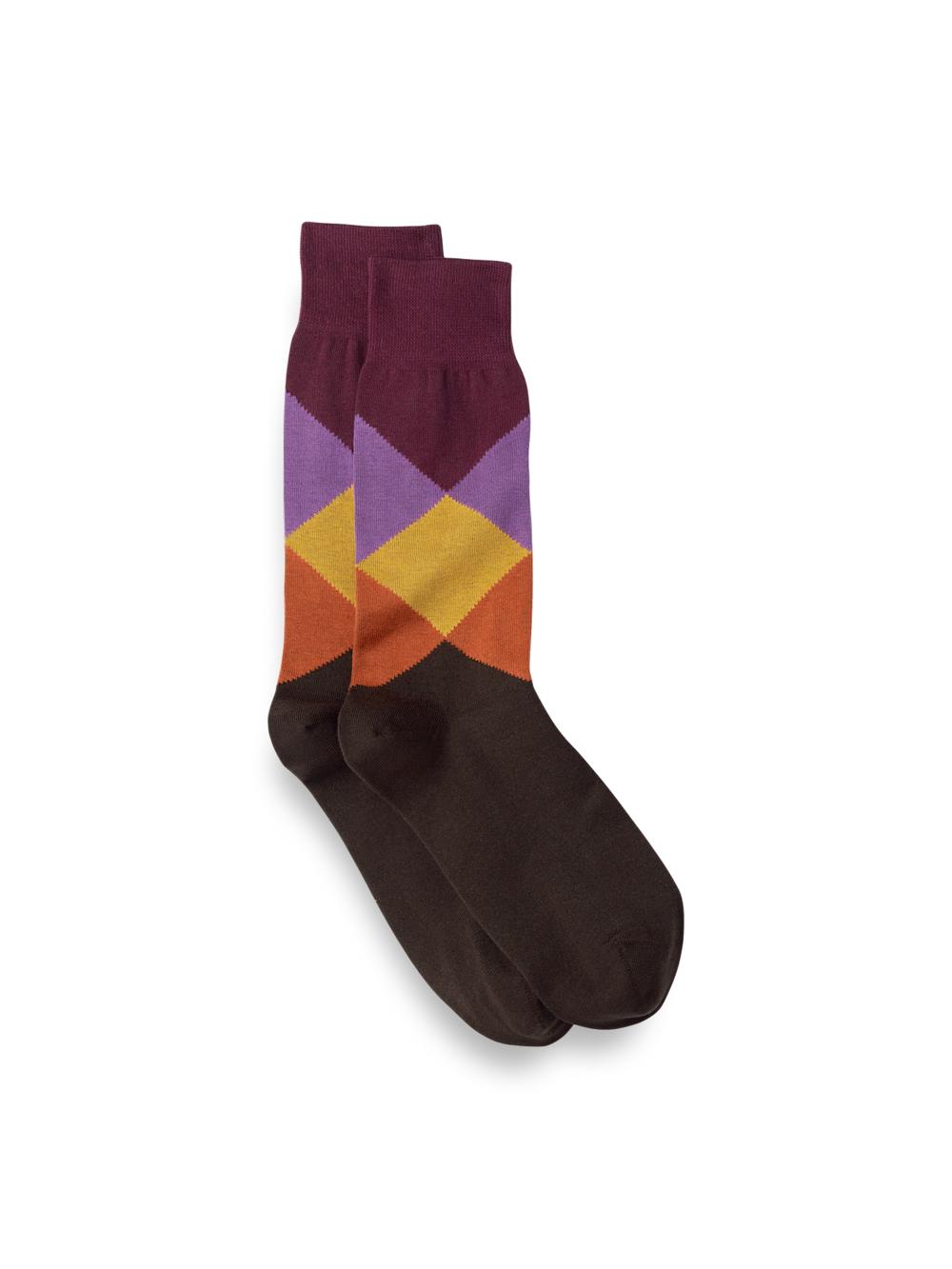 Argyle Cotton Blend Sock - Multi Product Image