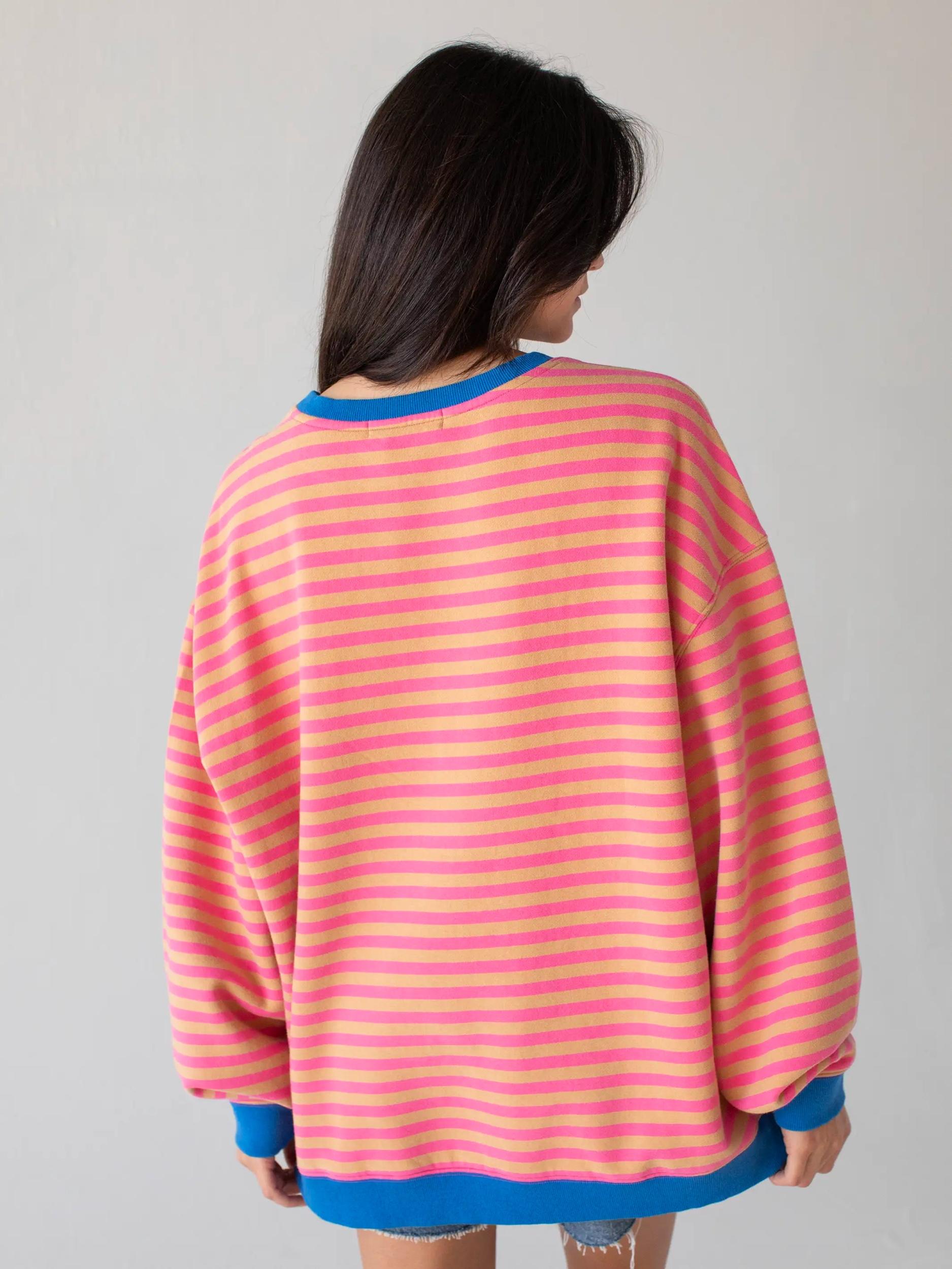 Oversized Striped Crewneck Product Image