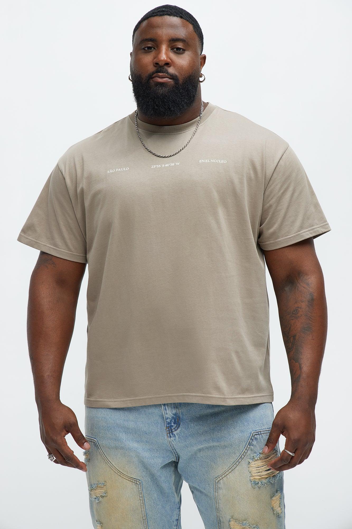 Sao Paulo Oversized Short Sleeve Tee - Taupe Product Image
