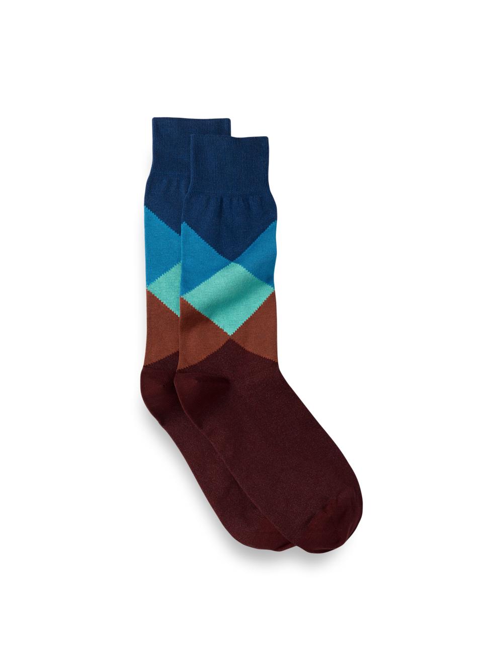 Argyle Cotton Blend Sock - Multi Product Image