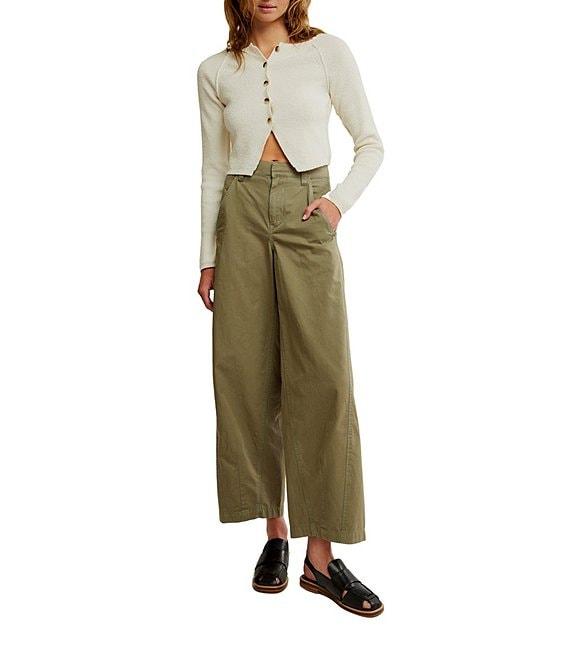 Free People We The Free Rylee Chino Mid Rise Wide Leg Crop Pant Product Image