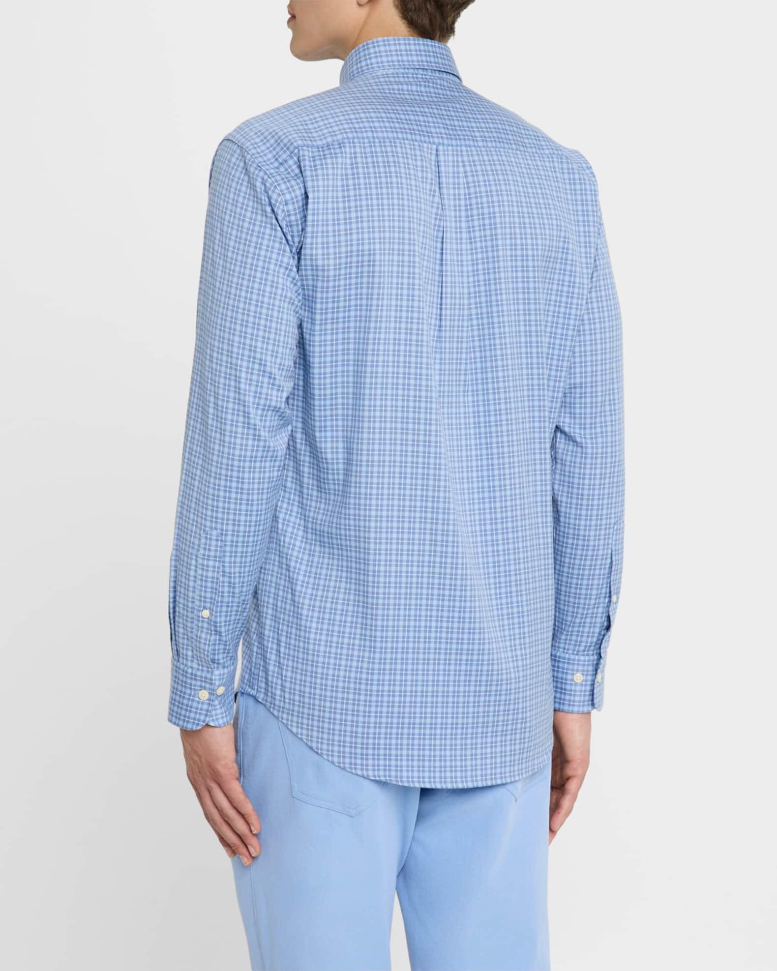 Men's Caspian Plaid Cotton-Stretch Sport Shirt Product Image