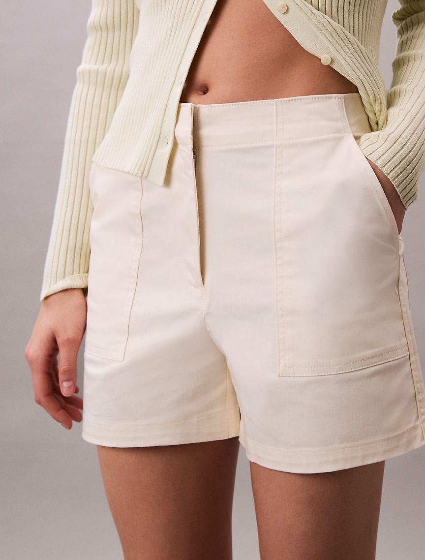 Calvin Klein Womens Cotton Sateen Short - Grey Product Image