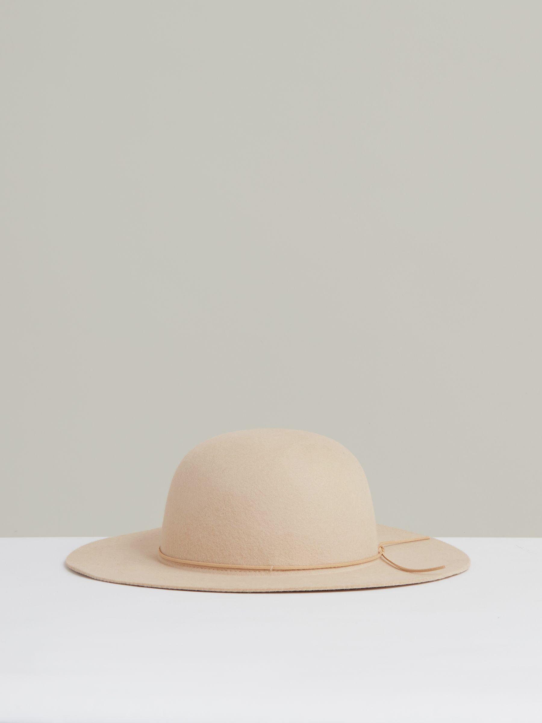 Felted Wool Sun Hat in Neutral Product Image