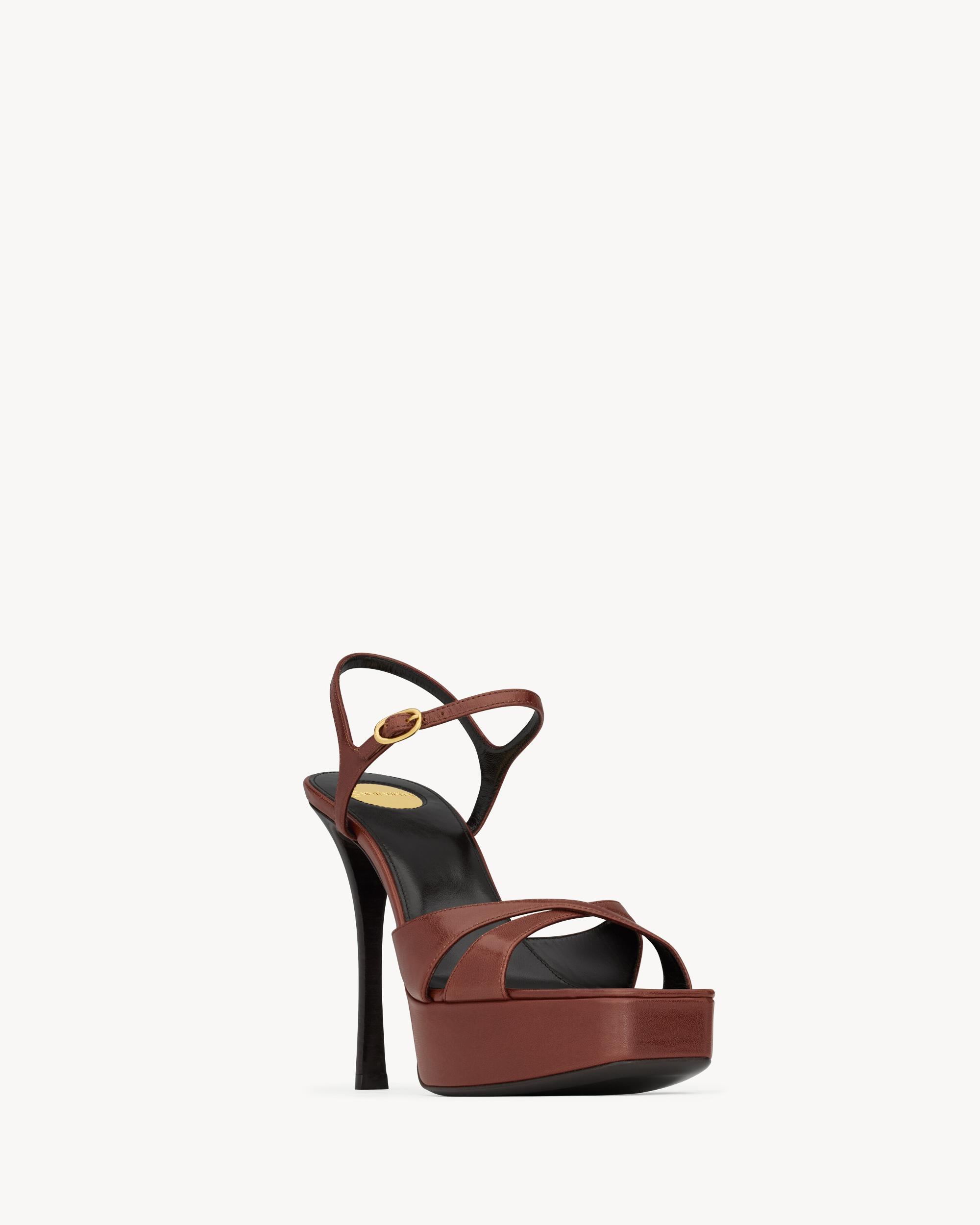 DEBBIE platform sandals in smooth leather Product Image