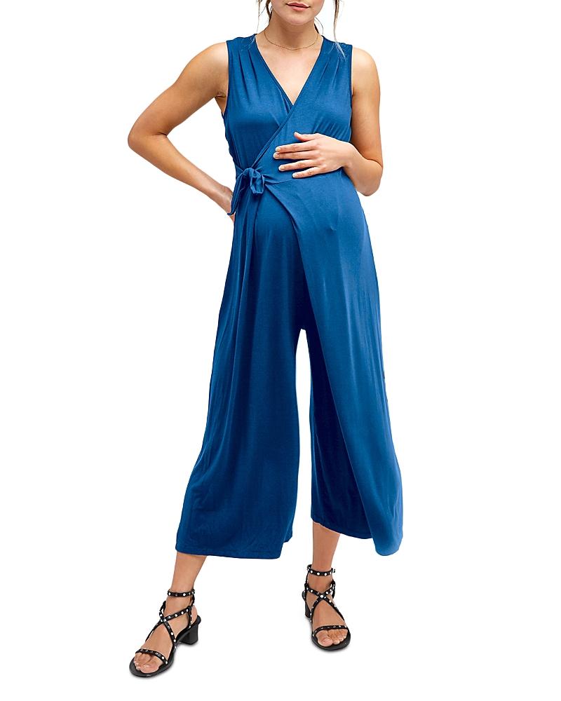 Womens Francesca Sleeveless Wide-Leg Maternity Wrap Jumpsuit Product Image