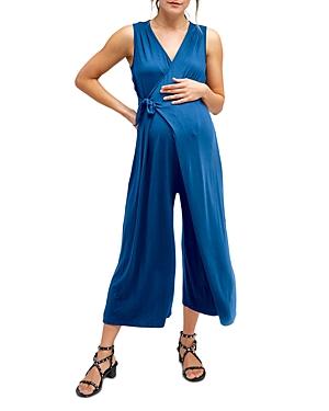 Womens Francesca Sleeveless Wide-Leg Maternity Wrap Jumpsuit Product Image