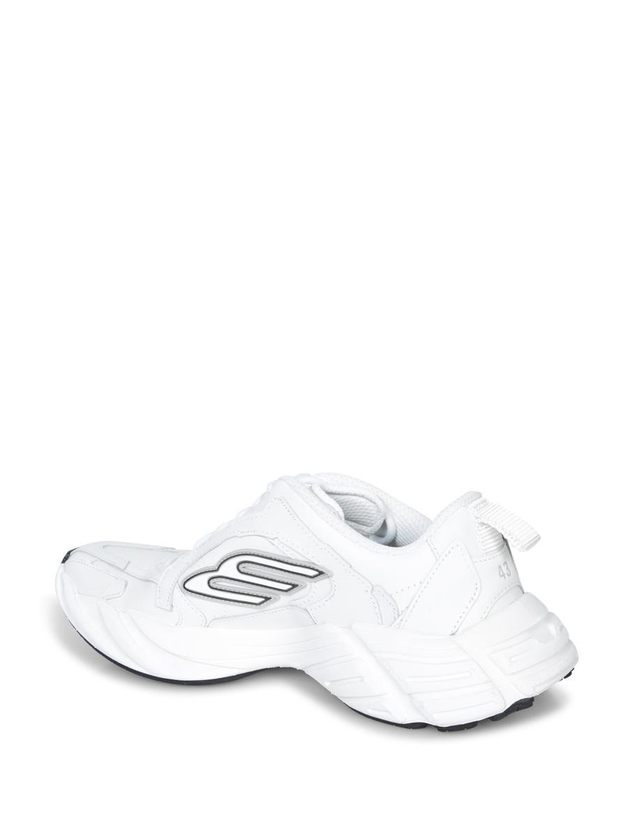 BALENCIAGA Men White Cowskin And Polyester Monday Shoe Sneakers Product Image